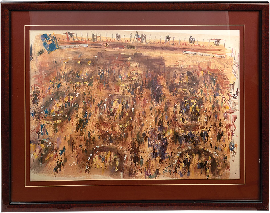 - 1977 LeRoy Neiman "Stock Market" Signed Lithograph