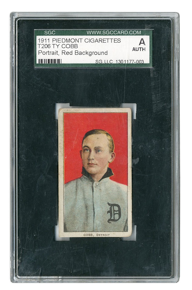 - Ty Cobb T206 Red Background