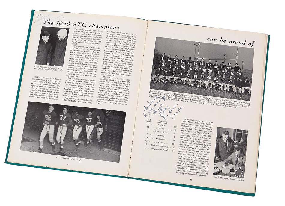 - 1956 Ernie Davis Rare Signed High School Yearbook