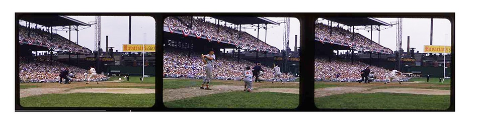 The Ted Williams Family Collection - Three Fenway Park At the Bat Original Chromes (ex-Ted Williams Family)