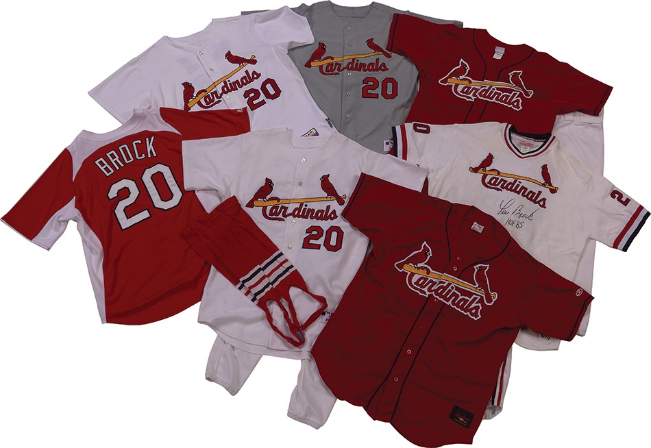 The Lou Brock Collection - Lou Brock St. Louis Cardinals Uniforms (7)