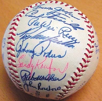 Dodgers - 1957 Brooklyn Dodgers Team Signed Baseball