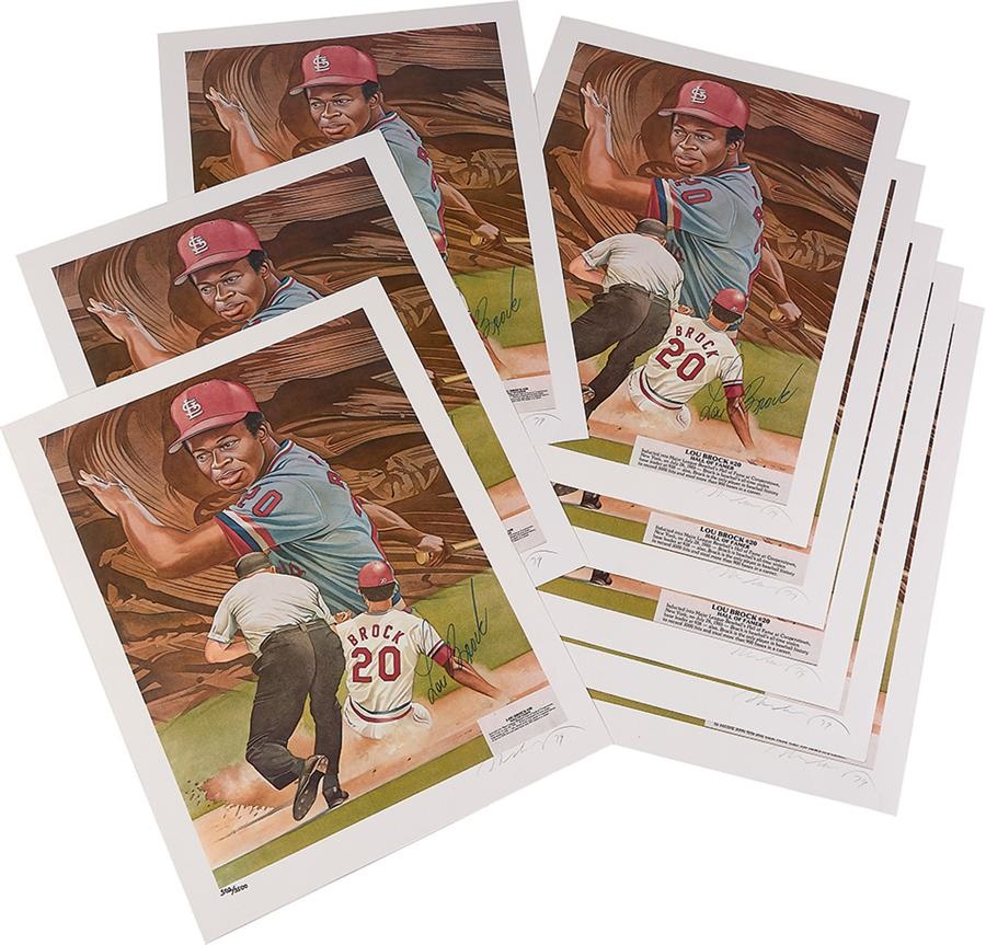 The Lou Brock Collection - Collection of 1979 Lou Brock Signed Lithographs (168)