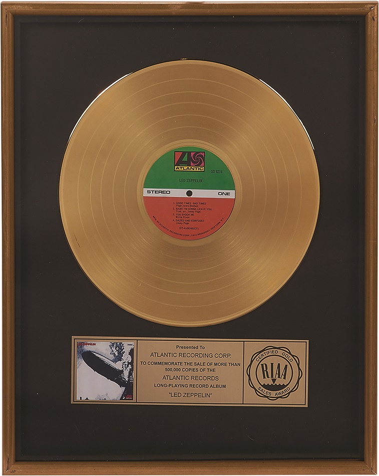 - Led Zeppelin I Gold Record