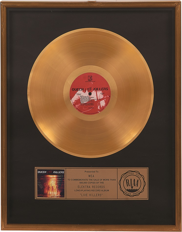 - Queen "Live Killers" Gold Record