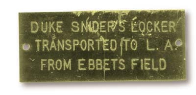 - 1950's Duke Snider Locker Tag