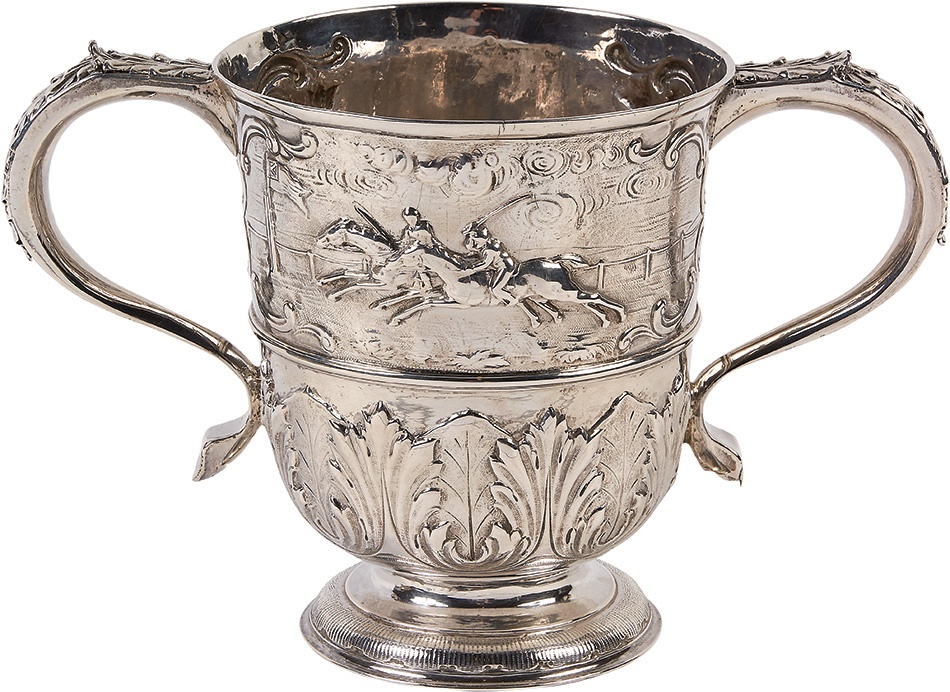 1728 Georgian Sterling Silver Horse Racing Trophy Cup