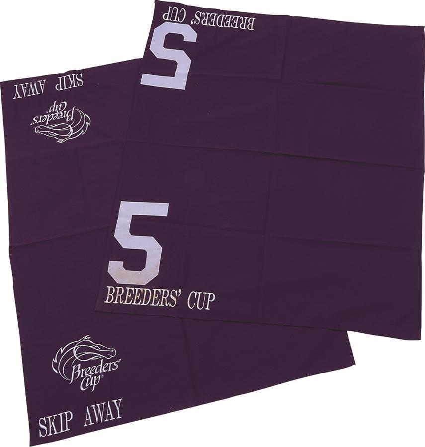 Skip Away Breeders Cup Classic Set - Race Worn Cloth and Exercise Cloth