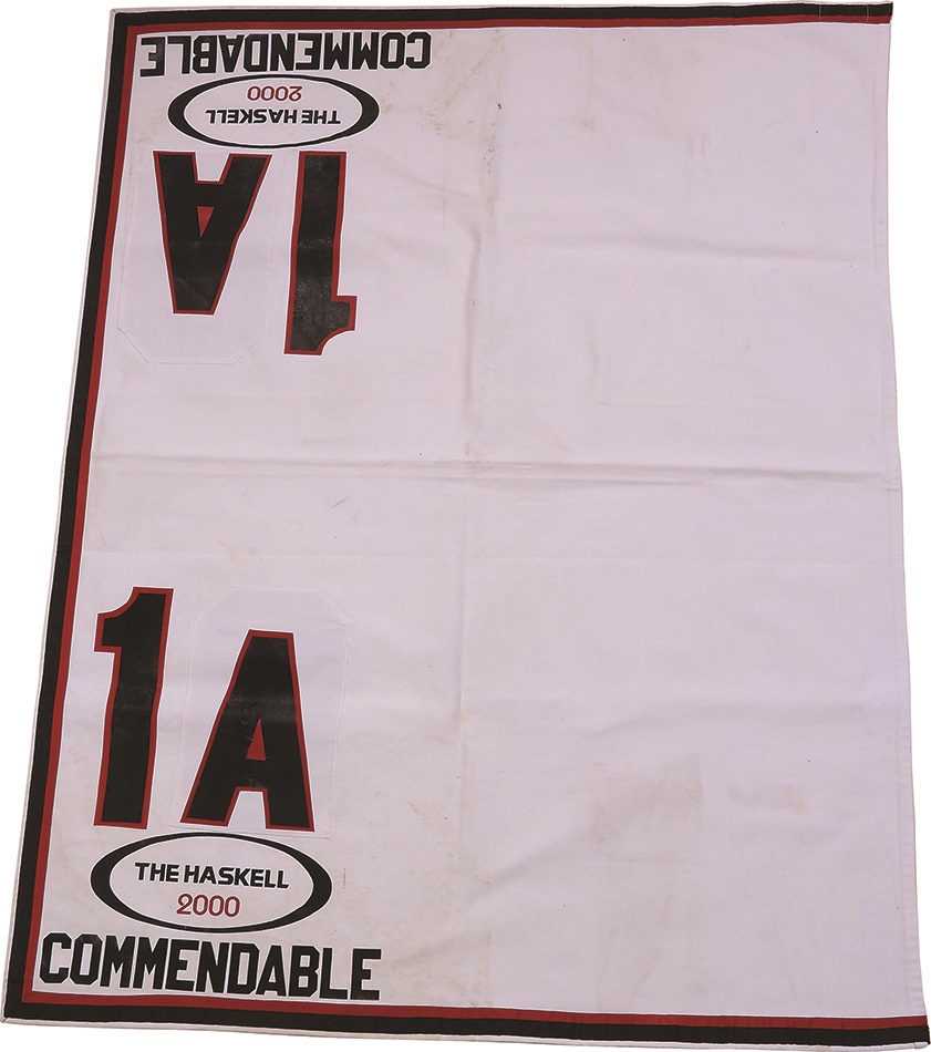 Horse Racing - Commendable Haskell Invitational Race Worn Saddle Cloth
