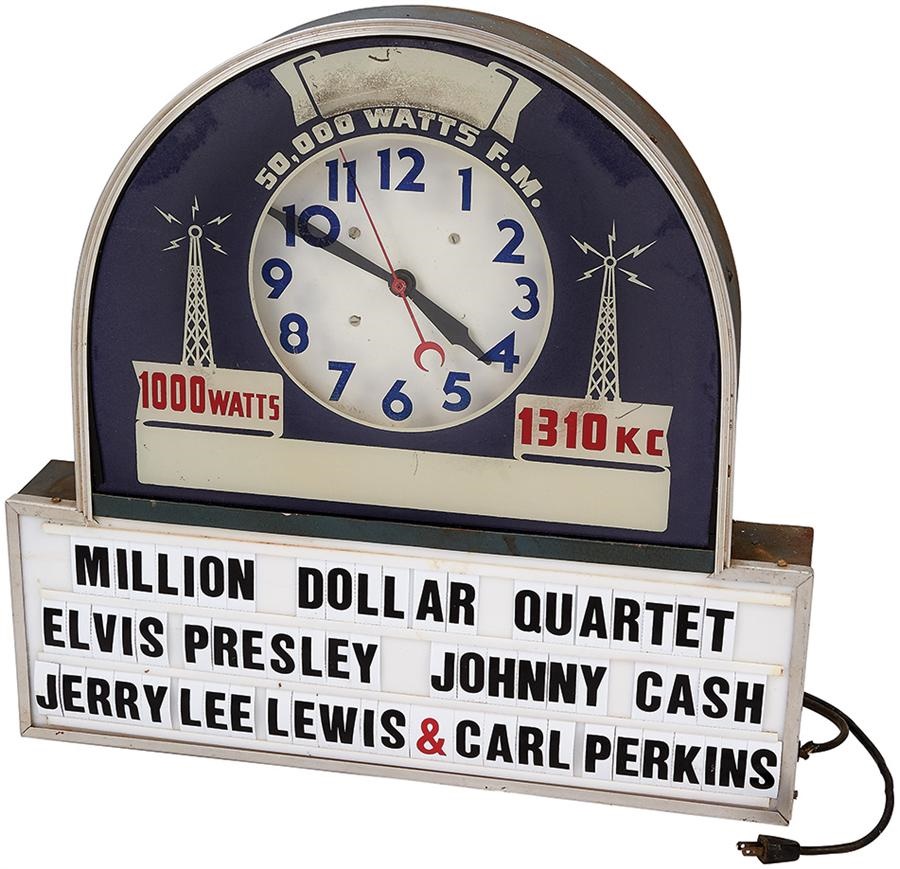Rock 'N' Roll - 1950s Radio Station Neon Advertising Clock