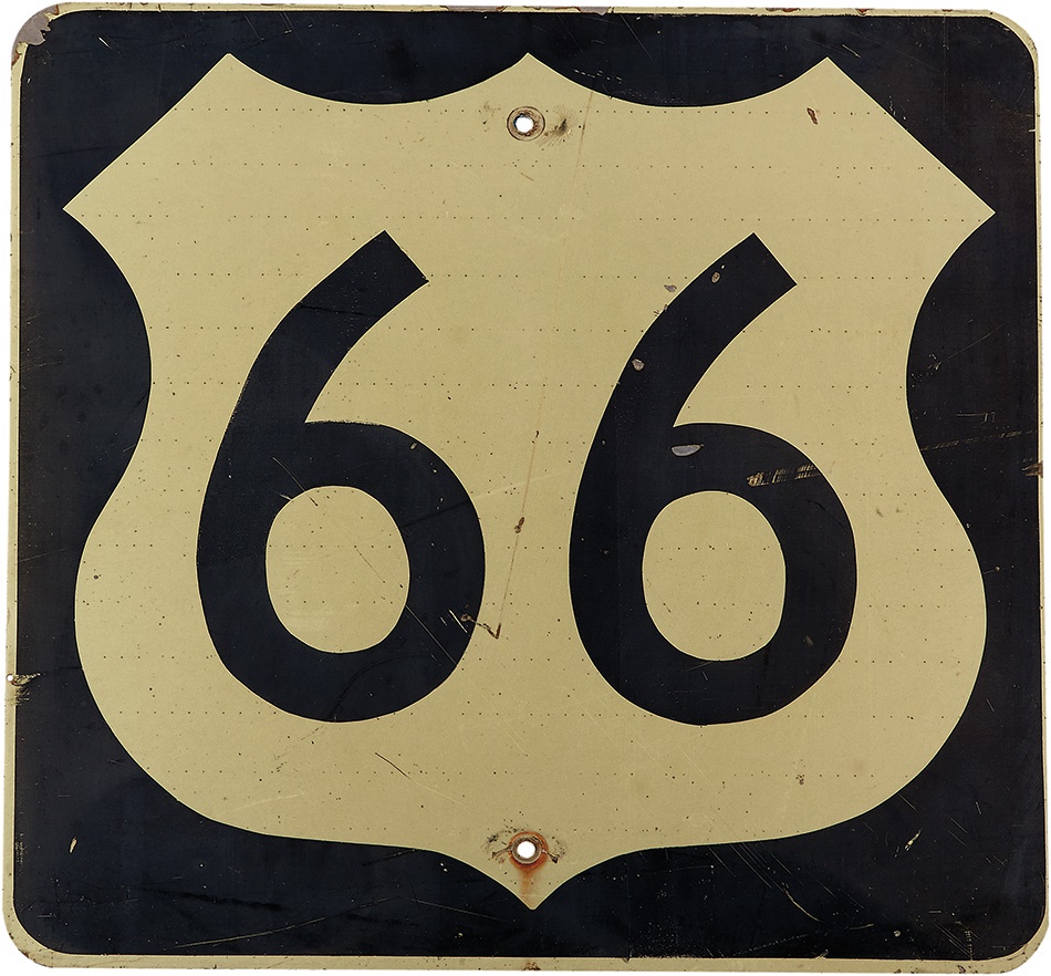 Rock 'N' Roll - Original Route 66 Highway Sign