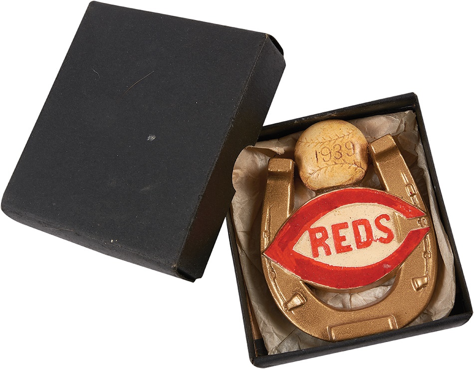 - 1939 Cincinnati Reds Stadium Souvenir with Matching Photo in Original Box