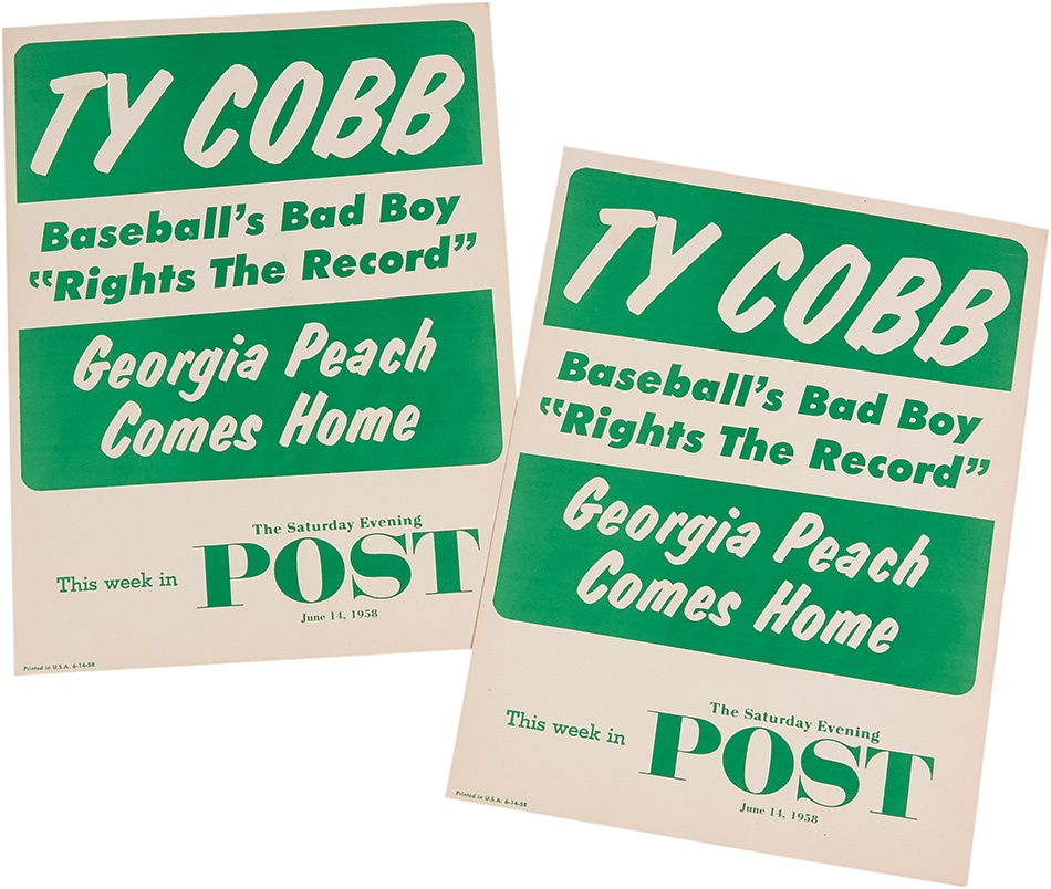 - Two Ty Cobb Advertising Signs