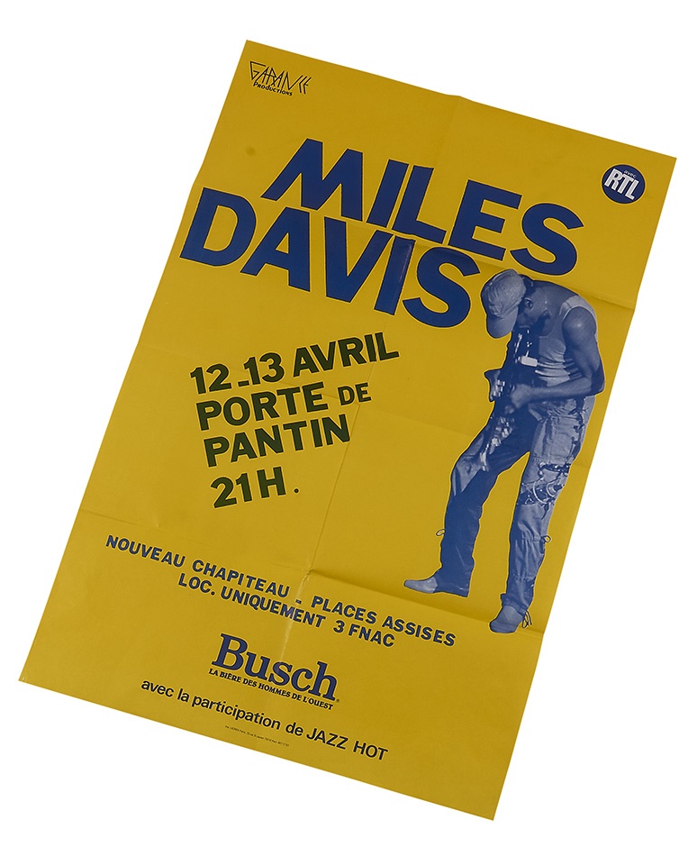 - 1983 Miles Davis Paris Concert Poster