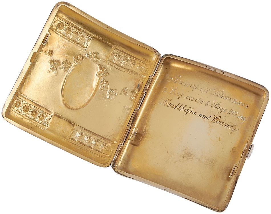 1907 Engraved Silver Cigarette Case Presented to Jockey