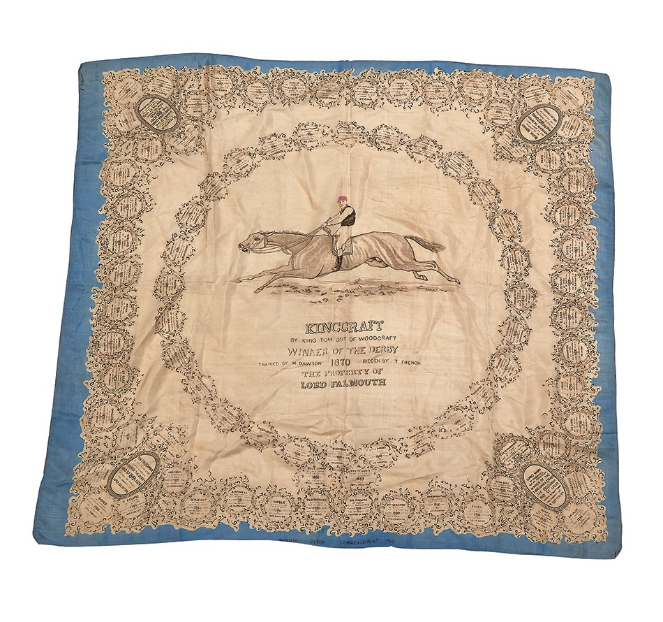 Horse Racing - 1870 Kingscraft Square Derby Silk Scarf