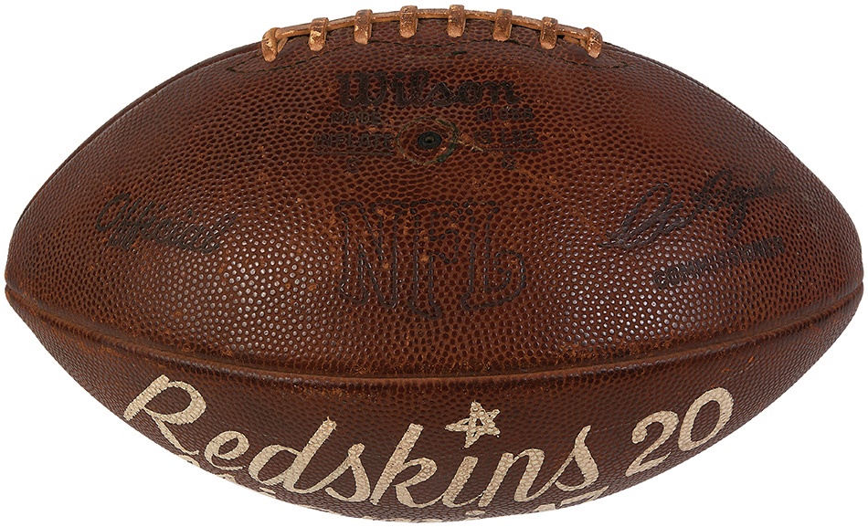 The Washington Redskins Collection - 1974 Washington Redskins vs. Miami Dolphins Game Ball with provenance
