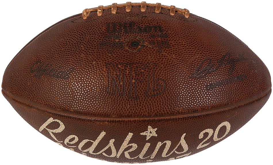 - 1974 Washington Redskins vs. Miami Dolphins Game Ball with provenance