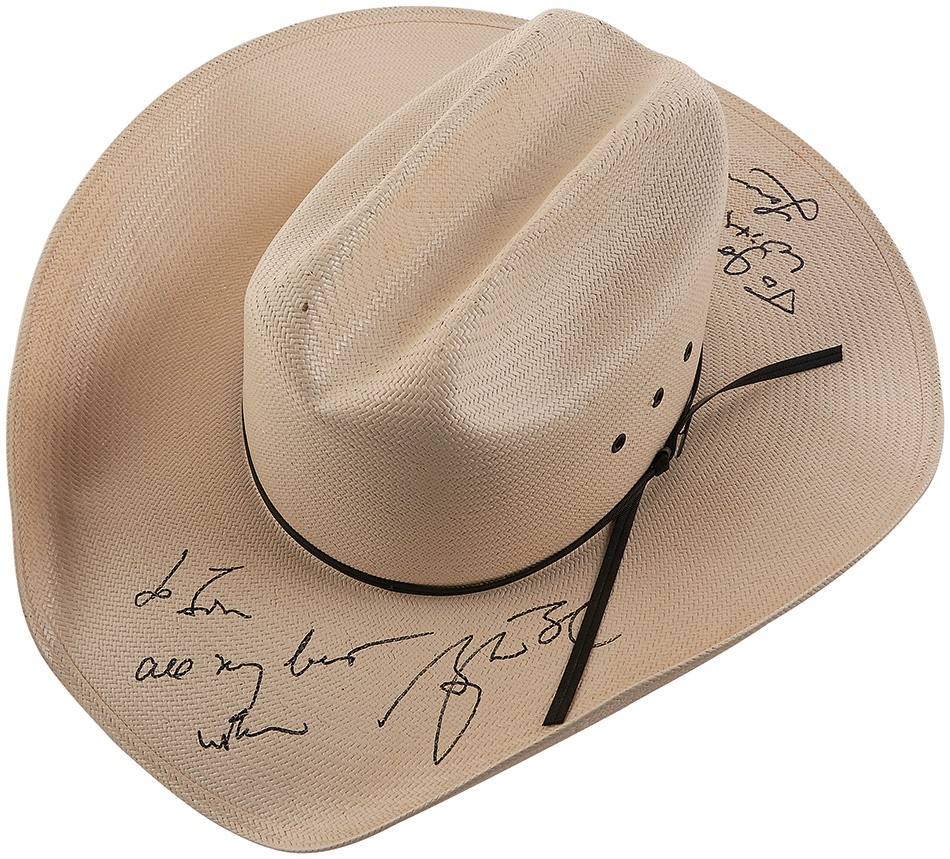 - President George & First Lady Laura Bush Signed Panama Hat
