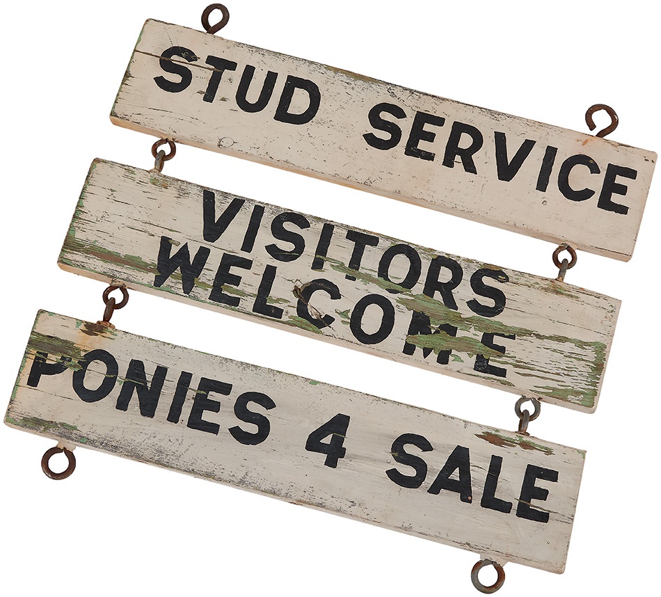 Horse Racing - 1930s Stud Service Sign