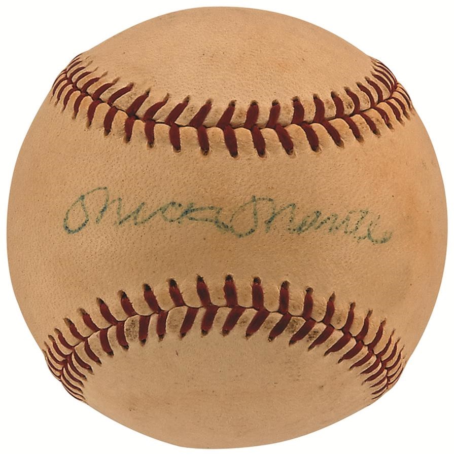 Vintage 1956 Era Mickey Mantle Single Signed Ball