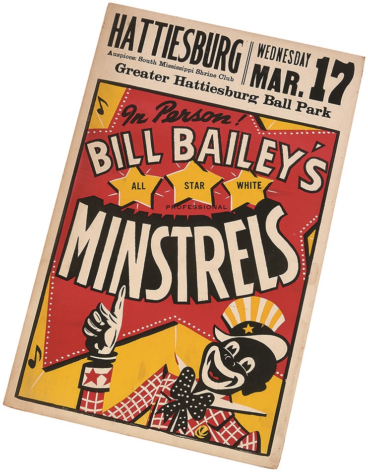 - 1954 Negro Minstrels at Baseball Park Poster