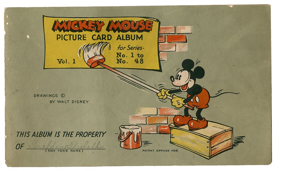 - Mickey Mouse Picture Card Album with High-Grade Cards