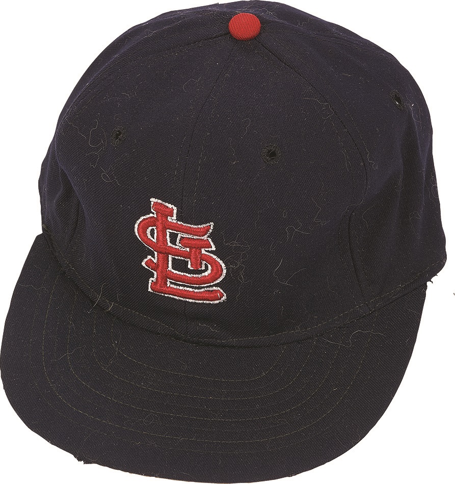 - Early 1960s Stan Musial St. Louis Cardinals Game Worn Hat