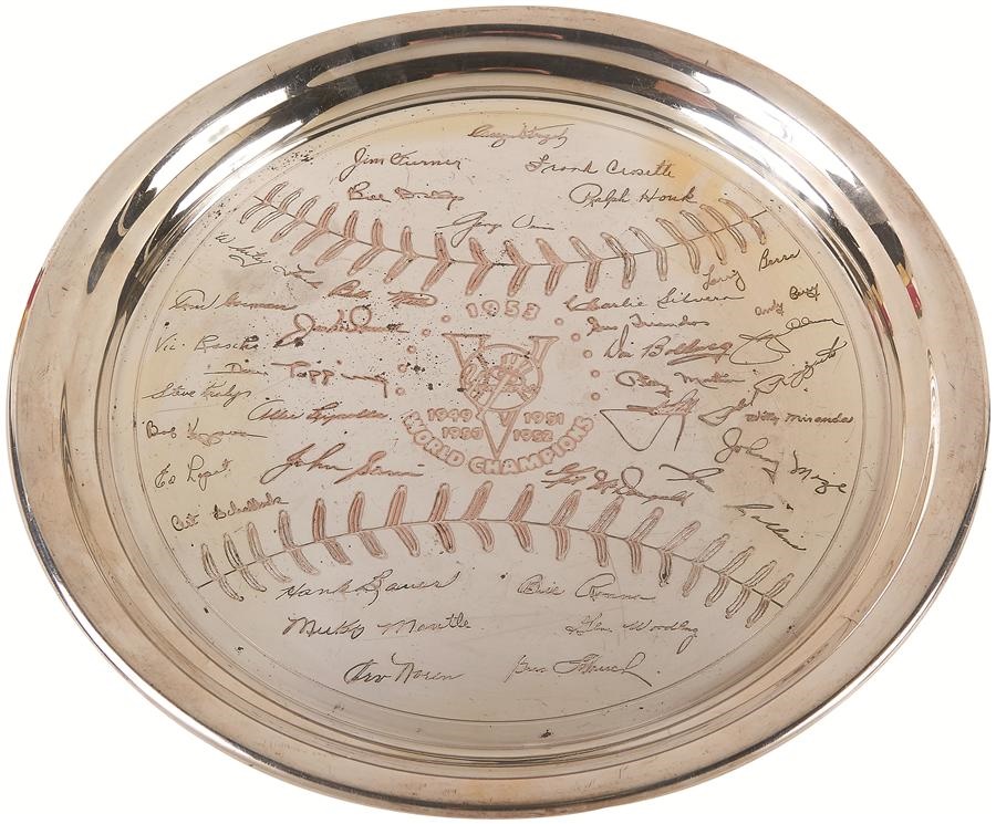 Sports Rings And Awards - 1953 New York Yankees Silver Tray