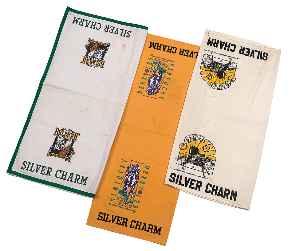 Horse Racing - 1997 Silver Charm Triple Crown Exercise Saddle Cloths