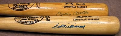 Bats - Mickey Mantle & Ted Williams Signed Bats