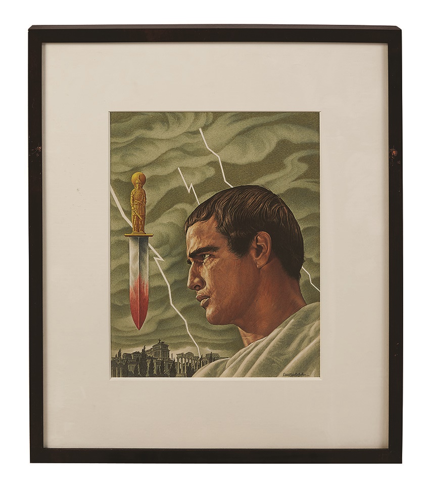 - 1953 Marlon Brando “Julius Caesar” TIME Magazine Original Proposed Cover Painting & Cover Proof