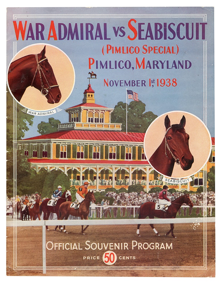 Horse Racing - War Admiral vs Seabiscuit Official Souvenir Program