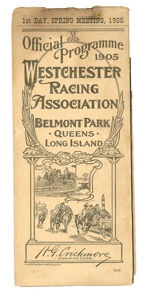 Horse Racing - 1905 Opening of Belmont Park Official Program