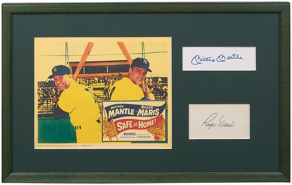 Mantle and Maris - Mickey Mantle & Roger Maris Framed Cut Signatures
