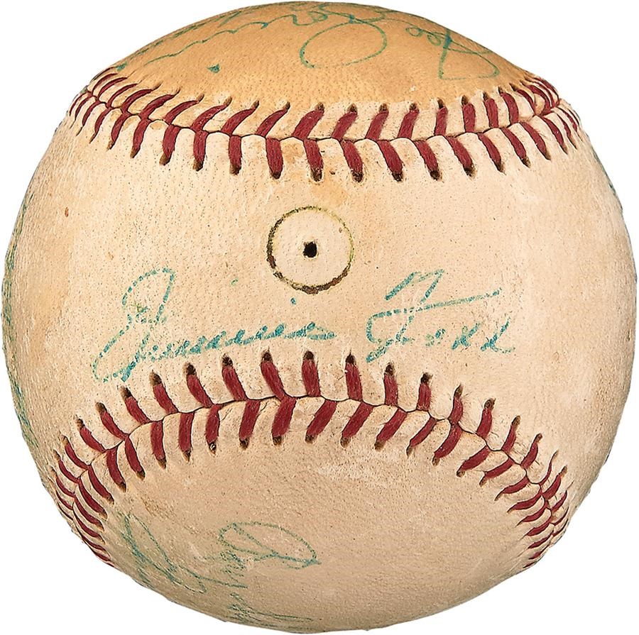 The Joe L Brown Signed Baseball Collection - Hall of Fame Induction Signed Baseball with Jimmie Foxx