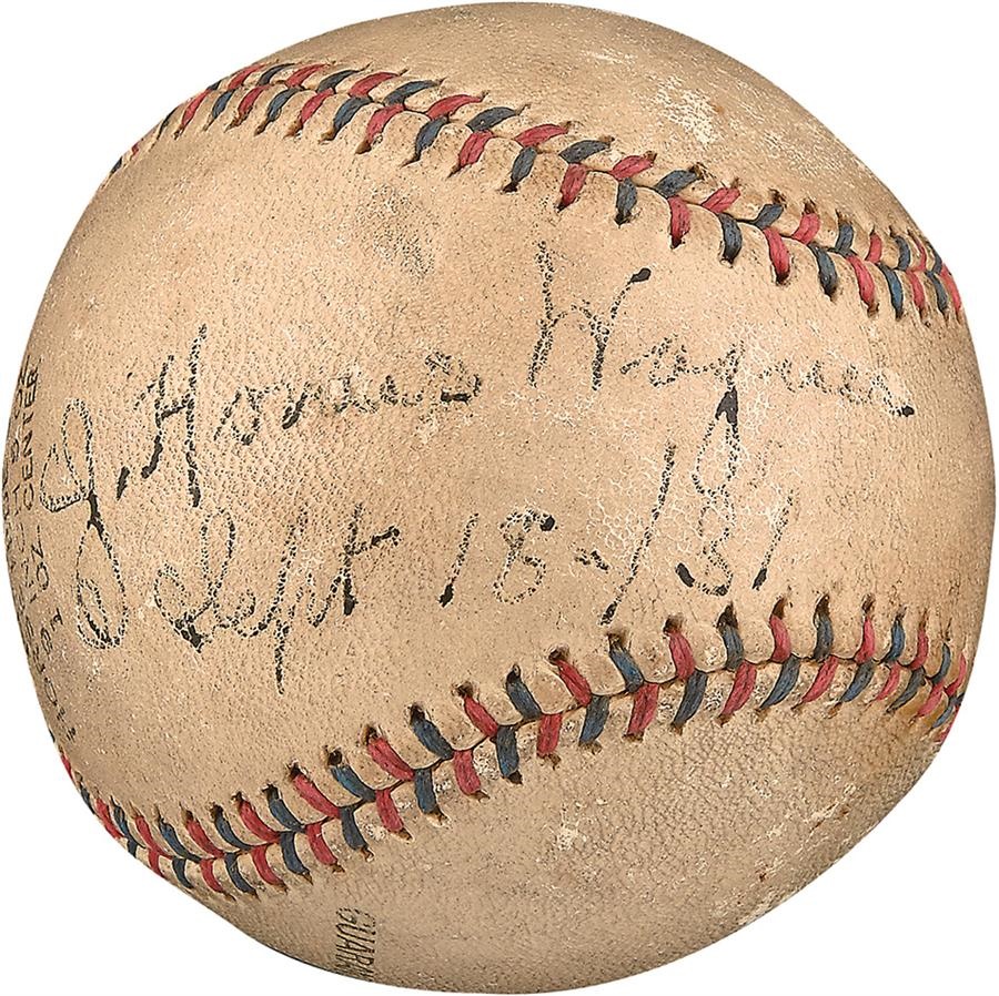 The Joe L Brown Signed Baseball Collection - Honus Wagner Single Signed Baseball