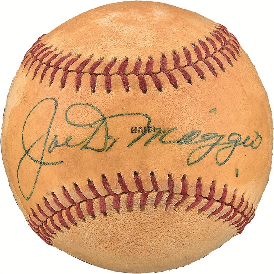 - Joe DiMaggio Single Signed Baseball