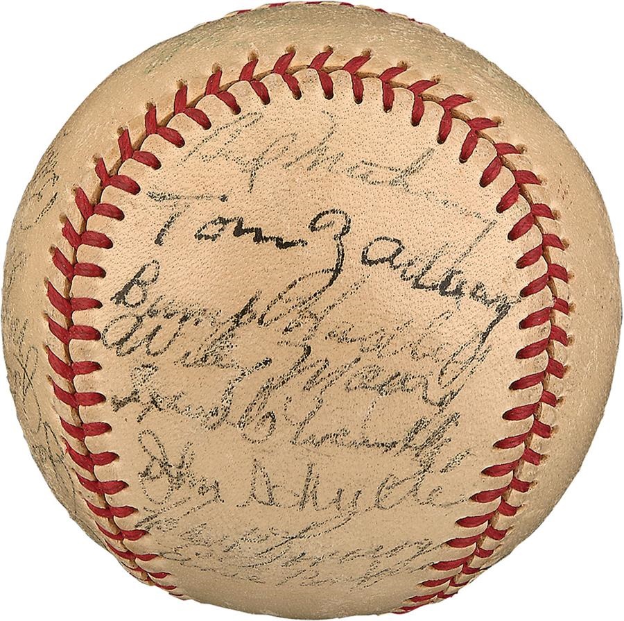 The Joe L Brown Signed Baseball Collection - Baseball HOF Signed Baseball with Joe DiMaggio Twice & Wilcy Moore