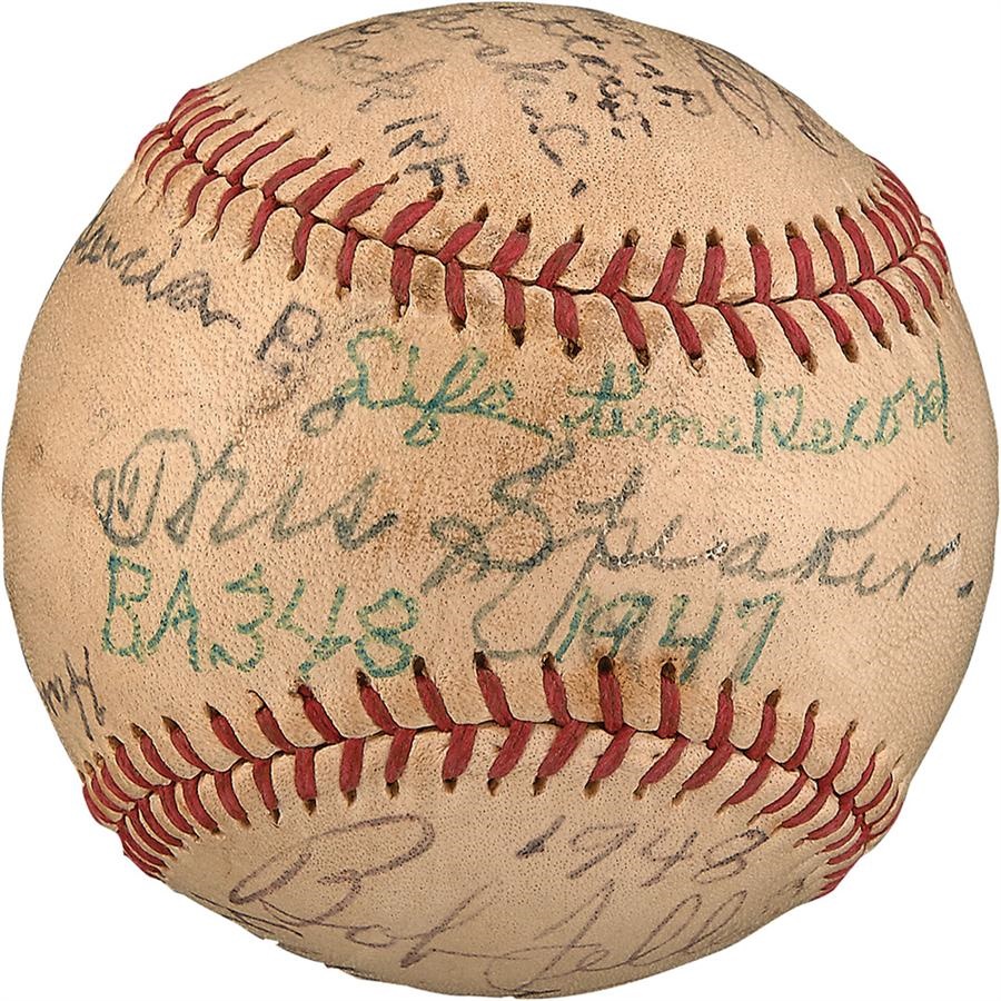 - 1948 World Champion Cleveland Indians Team Signed Baseball