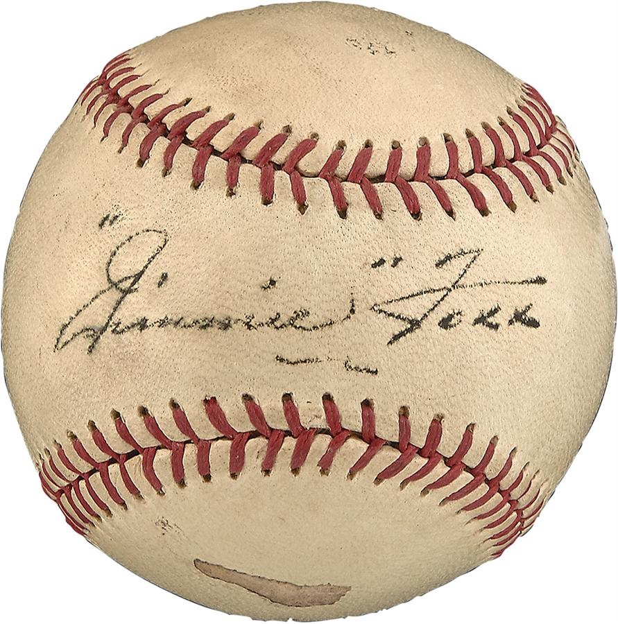 The Joe L Brown Signed Baseball Collection - Jimmy Foxx Single Signed Baseball