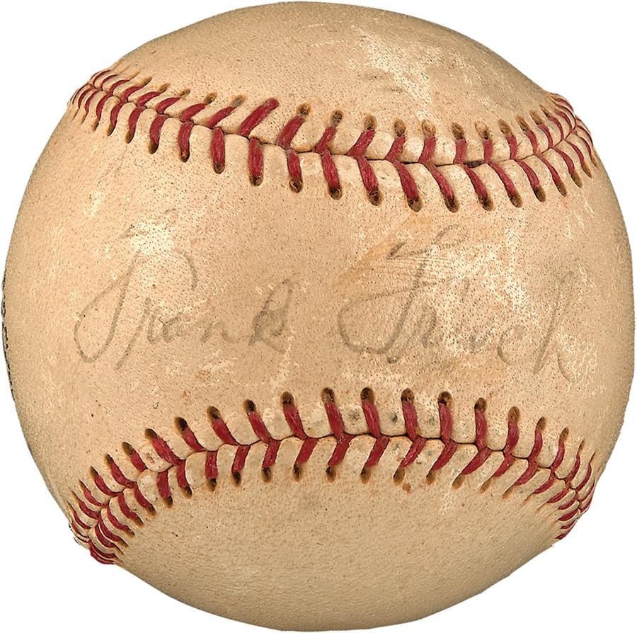 The Joe L Brown Signed Baseball Collection - Frankie Frisch Single Signed Baseball