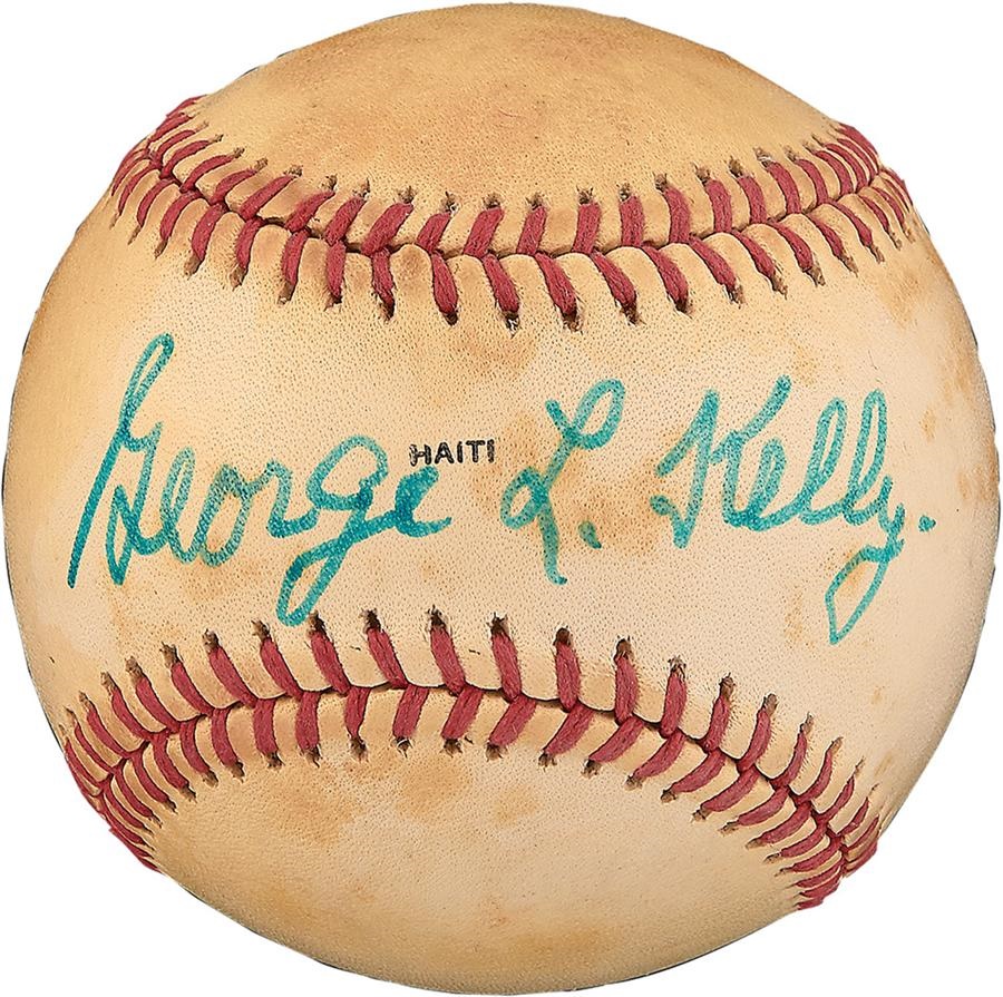The Joe L Brown Signed Baseball Collection - George Kelly Single Signed Baseball