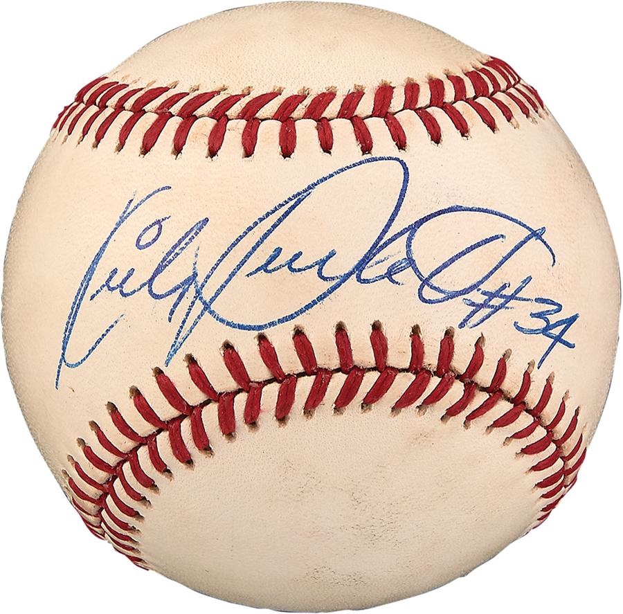 - Kirby Puckett #34 Single Signed Baseball