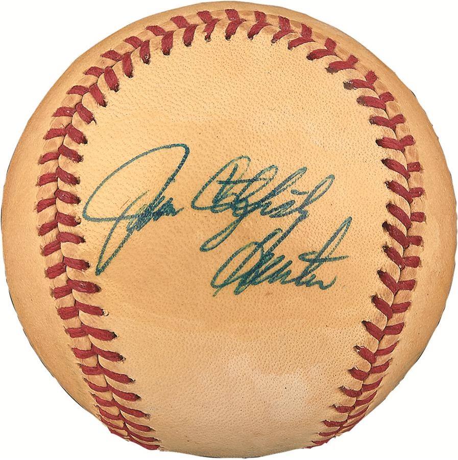 - Jim Catfish Hunter Single Signed Baseball