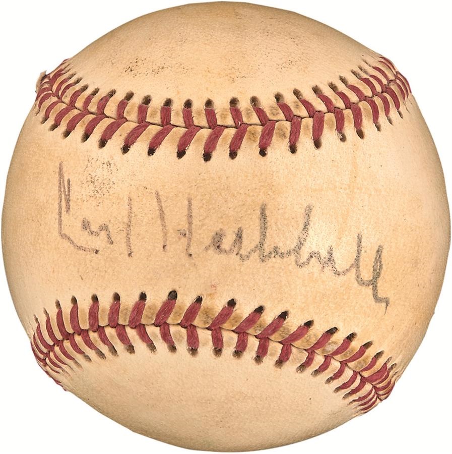 The Joe L Brown Signed Baseball Collection - Carl Hubbell Single Signed Baseball