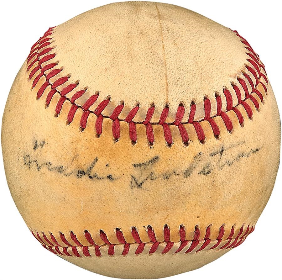 The Joe L Brown Signed Baseball Collection - Freddie Lindstrom Single Signed Baseball