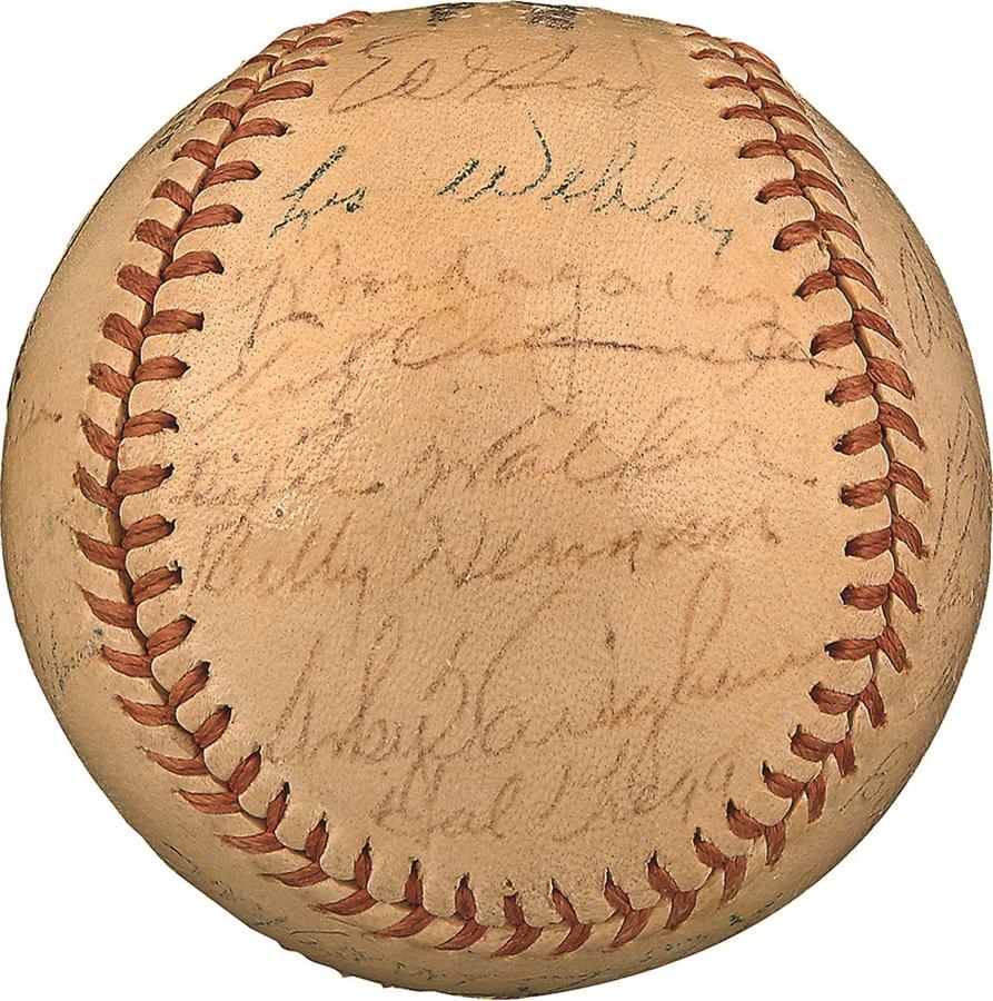 - 1943 Brooklyn Dodgers Team Signed Baseball