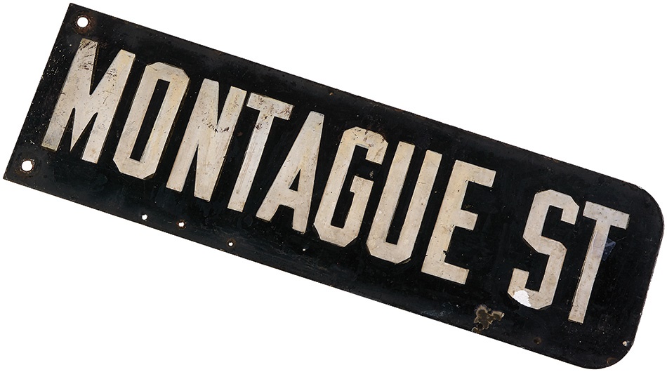 - Montague Street Sign from Brooklyn Dodgers Offices