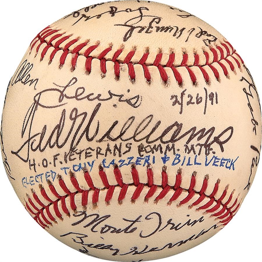 - 1991 HOF Veteran's Committee Signed Baseball